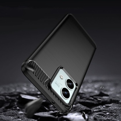 Удароустойчив кейс за Motorola Moto G84 5G от Tech-Protect TPUcarbon - Черен