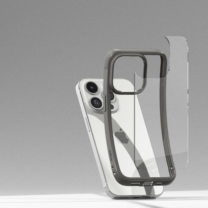Хибриден кейс за iPhone 15 Pro от Ringke Fusion Bold - Сив