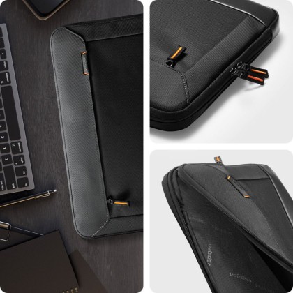 Водоустойчив калъф за 15-16 инчов лаптоп от Spigen Klasdan KD100 - Черен