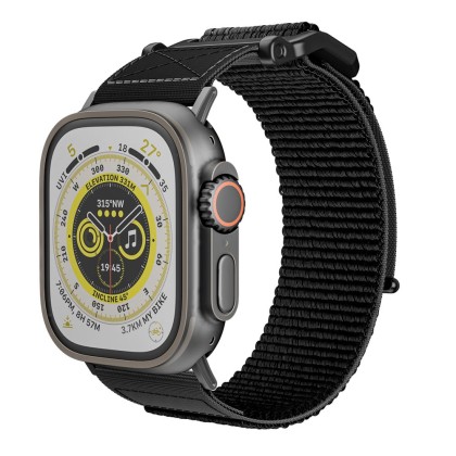 Найлонова каишка за Apple Watch 4/5/6/7/8/9/SE/Ultra (44/45/49 mm) от Tech-Protect Scout - Черен