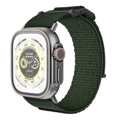 Найлонова каишка за Apple Watch 4/5/6/7/8/9/SE/Ultra (44/45/49 mm) от Tech-Protect Scout - Military Green