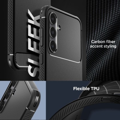 Удароустойчив кейс за Samsung Galaxy S23 FE от Spigen Rugged Armor - Черен мат