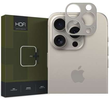 Алуминиев протектор за обектив на камерата на iPhone 15 Pro / 15 Pro Max от Hofi Alucam Pro+ - Titanium