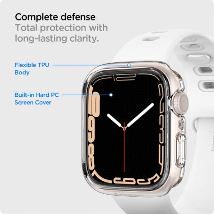 SPIGEN ULTRA HYBRID APPLE WATCH 7 / 8 / 9 (45 MM) CRYSTAL CLEAR