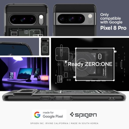 Удароустойчив твърд кейс за Google Pixel 8 Pro от Spigen Ultra Hybrid - Zero One