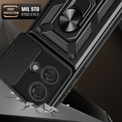 Удароустойчив калъф за Motorola Edge 40 Neo от Tech-Protect CamShield Pro - Черен