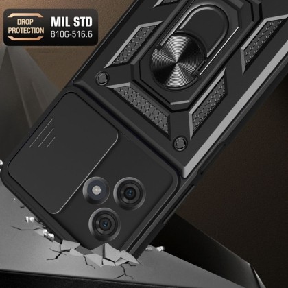 Удароустойчив калъф за Motorola Moto G54 5G / G54 5G Power Edition от Tech-Protect CamShield Pro - Черен