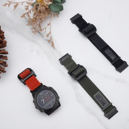 Найлонова каишка за Garmin Fenix 3 / 3 HR / 5X / 5X Plus / 6X / 6X Pro / 7X от Tech-Protect Scout - Черен