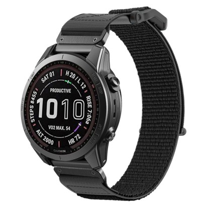 Найлонова каишка за Garmin Fenix 3 / 3HR / 5X / 5X Plus / 6X / 6X Pro / 7X от Tech-Protect Scout - Черен