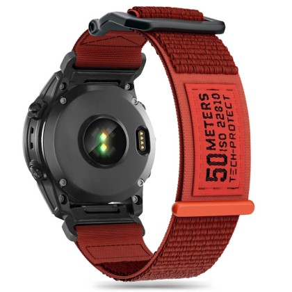 Найлонова каишка за Garmin Fenix 3 / 3 HR / 5X / 5X Plus / 6X / 6X Pro / 7X от Tech-Protect Scout - Оранжев