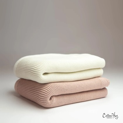 Памучно одеяло 80x100cm от Cotton Hug Органик - Облаче