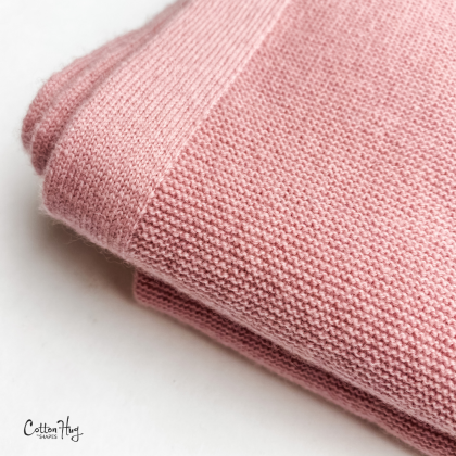 Мериносово одеяло 80x100cm от Cotton Hug – Розова прегръдка