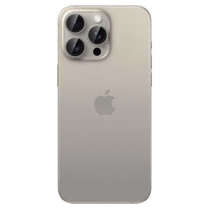 2бр комплекти от протектори за камера на iPhone 14 Pro / Pro Max / 15 Pro / Pro Max / 16 Pro / Pro Max от Spigen Optik Tr - Natural Titanium