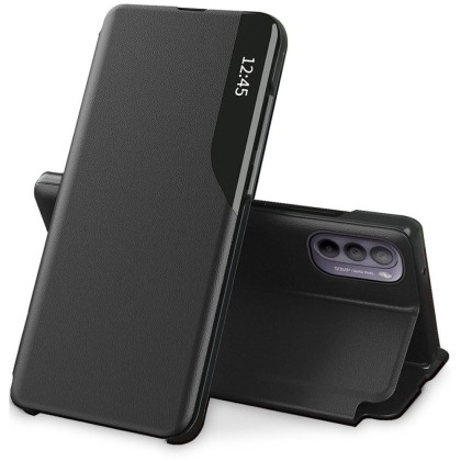 Кожен активен тефетер за Motorola Moto G31 / G41 от Tech-Protect Smart View - Черен