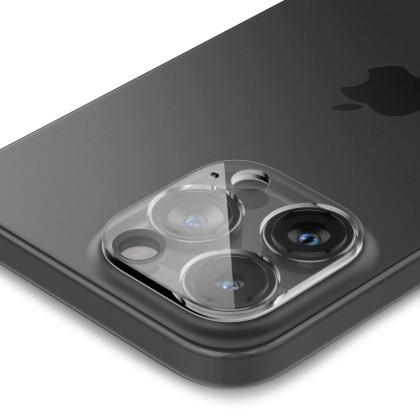 2 броя протектори за камера на iPhone 14 Pro / Pro Max - 15 Pro / Pro Max от Spigen Optik.TR - Прозрачни