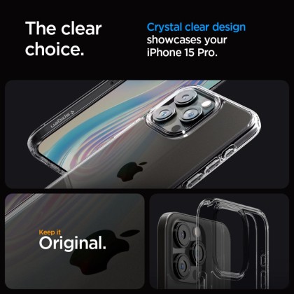 Удароустойчив твърд кейс за iPhone 15 Pro от Spigen Ultra Hybrid - Space Crystal