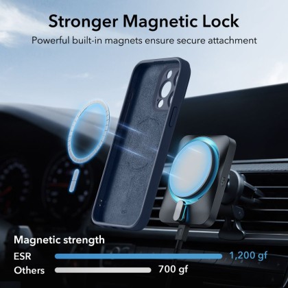 Твърд кейс с MagSafe за iPhone 15 Pro Max от ESR Cloud HaloLock - Dark Blue