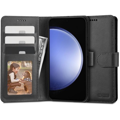 Кожен тефтер за Samsung Galaxy S23 FE от Tech-Protect Wallet - Черен