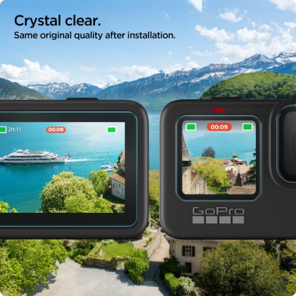 Комплект предпазни протектори за GoPro 9 / 10 / 11 / 12 от Spigen Glas.TR.Slim - Прозрачни