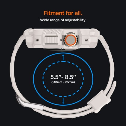 Удароустойчив кейс с каишка за Apple Watch Ultra 1/2 (49mm) от Spigen Rugged Armor Pro - Dune Beige