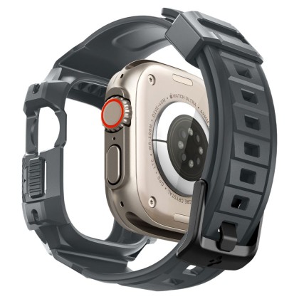 Удароустойчив кейс с каишка за Apple Watch Ultra 1/2 (49mm) от Spigen Rugged Armor Pro - Dark Grey