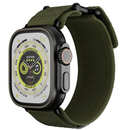 Текстилна каишка за Apple Watch 4/5/6/7/8/9/SE/Ultra 1/2 (42/44/45/49 mm) от Tech-Protect Scout Pro - Military Green