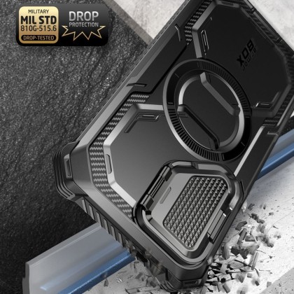 360 градусов калъф с MagSafe за Samsung Galaxy S24+ Plus от Supcase IBLSN Armorbox Mag - Черен