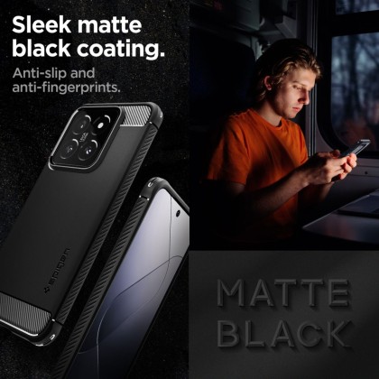 SPIGEN RUGGED ARMOR XIAOMI 14 MATTE BLACK