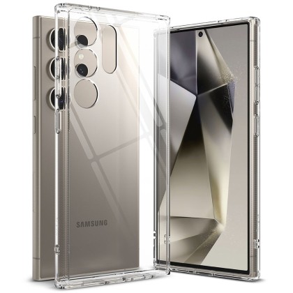 Удароустойчив твърд кейс за Samsung Galaxy S24 Ultra от Ringke Fusion - Прозрачен
