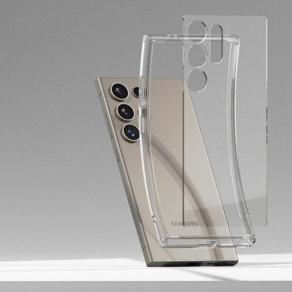 Удароустойчив твърд кейс за Samsung Galaxy S24 Ultra от Ringke Fusion - Прозрачен