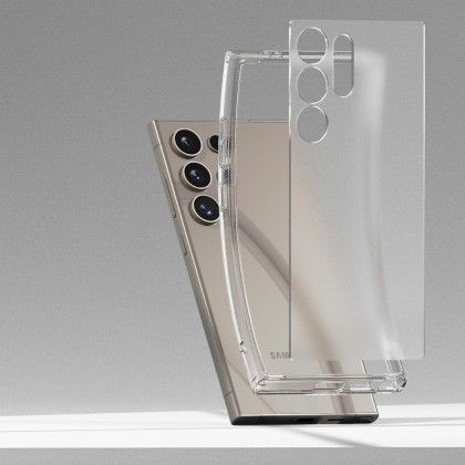 Удароустойчив твърд кейс за Samsung Galaxy S24 Ultra от Ringke Fusion - Матово прозрачен