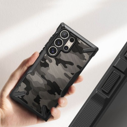 RINGKE FUSION X GALAXY S24 ULTRA CAMO BLACK