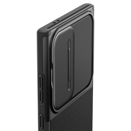 Кейс с капак за камерата за Samsung Galaxy S24 Ultra от Spigen Optik Armor - Черен