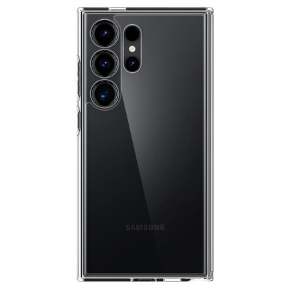Удароустойчив твърд кейс за Samsung Galaxy S24 Ultra от Spigen Ultra Hybrid - Прозрачен