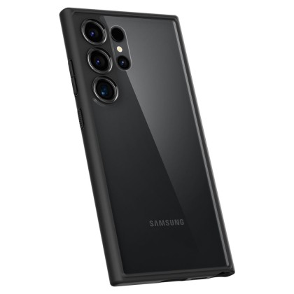 Удароустойчив твърд кейс за Samsung Galaxy S24 Ultra от Spigen Ultra Hybrid - Черен мат