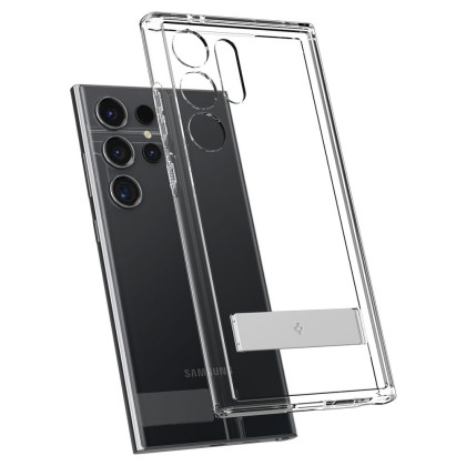Удароустойчив твърд кейс за Samsung Galaxy S24 Ultra от Spigen Ultra Hybrid S - Прозрачен