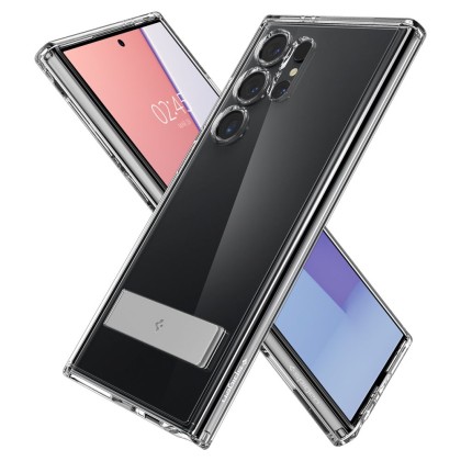 Удароустойчив твърд кейс за Samsung Galaxy S24 Ultra от Spigen Ultra Hybrid S - Прозрачен
