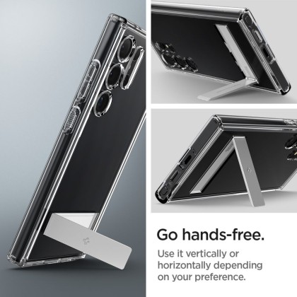 Удароустойчив твърд кейс за Samsung Galaxy S24 Ultra от Spigen Ultra Hybrid S - Прозрачен
