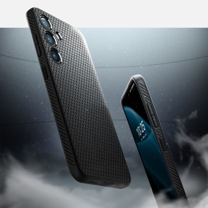 Силиконов кейс за Samsung Galaxy S24+ Plus от Spigen Liquid Air - Черен мат