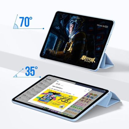 Силиконов тефтер за iPad 10.9 2022 от Tech-Protect SmartCase - sky blue