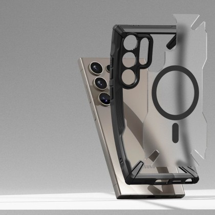 Удароустойчив твърд кейс с MagSafe за Samsung Galaxy S24 Ultra от Ringke Fusion X - Черен мат