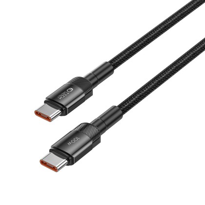 Кабел за зареждане USB-C / USB-C с PD 100W / 20V / 5A от Tech-Protect Ultraboost Evo - 100см Черен