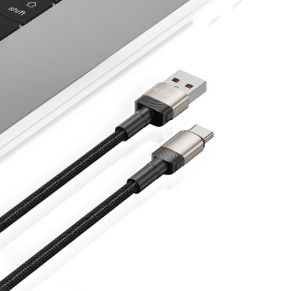 Кабел за зареждане USB-A / USB-C с PD 100W / 20V / 5A от Tech-Protect Ultraboost Evo - 100см Titanium