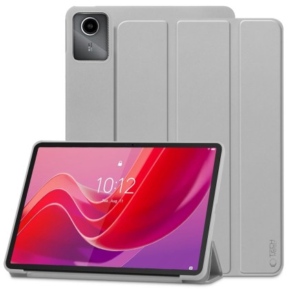 Кожен тефтер за Lenovo Tab M11 11.0 TB-330 от Tech-Protect SmartCase - Сив