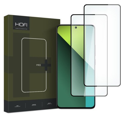 2 х Стъклен протектор FULL GLUE за Xiaomi Redmi Note 13 5G / 13 Pro 4G/5G от Hofi Glass Pro+ - Черен