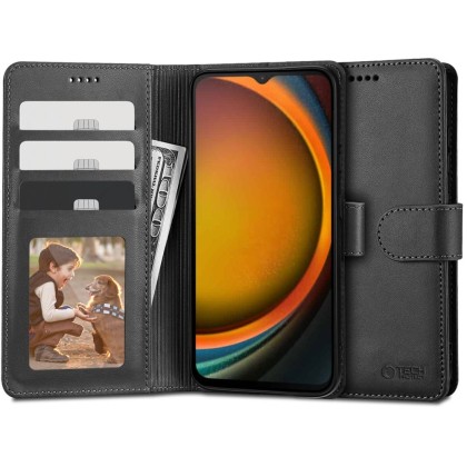 Кожен тефтер за Samsung Galaxy Xcover 7 от Tech-Protect Wallet - Черен