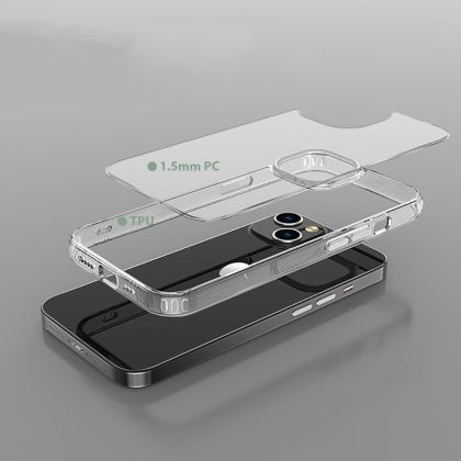Твърд кейс за iPhone 13 от Tech-Protect FlexAir Hybrid - прозрачен