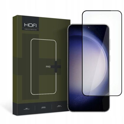 Стъклен протектор FULL GLUE за Samsung Galaxy S23 Plus от Hofi Glass Pro+ - Черен