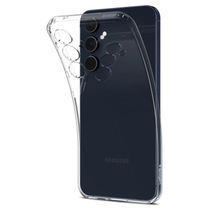 Удароустойчив, силиконов кейс за Samsung Galaxy A55 5G от Spigen Liquid Crystal - Прозрачен