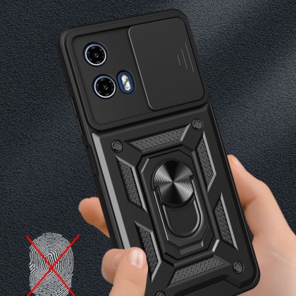 Удароустойчив калъф за Motorola Moto G24 / G24 Power / G04 от Tech-Protect CamShield Pro - Черен